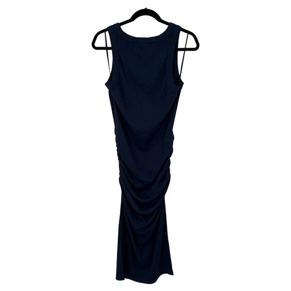 Michael Stars Wren side slit sleeveless body-con midi dress blue size Large L - Picture 5 of 9